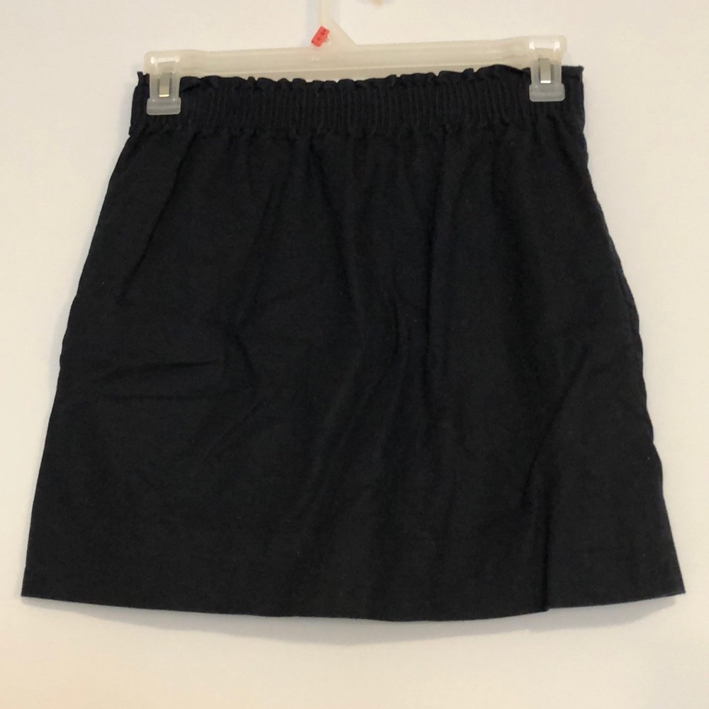 J. Crew black cotton skirt